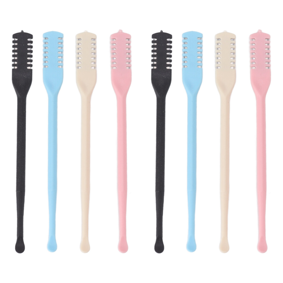 8pcs Double Headed Nose Hair Knife Ear Pick Manual