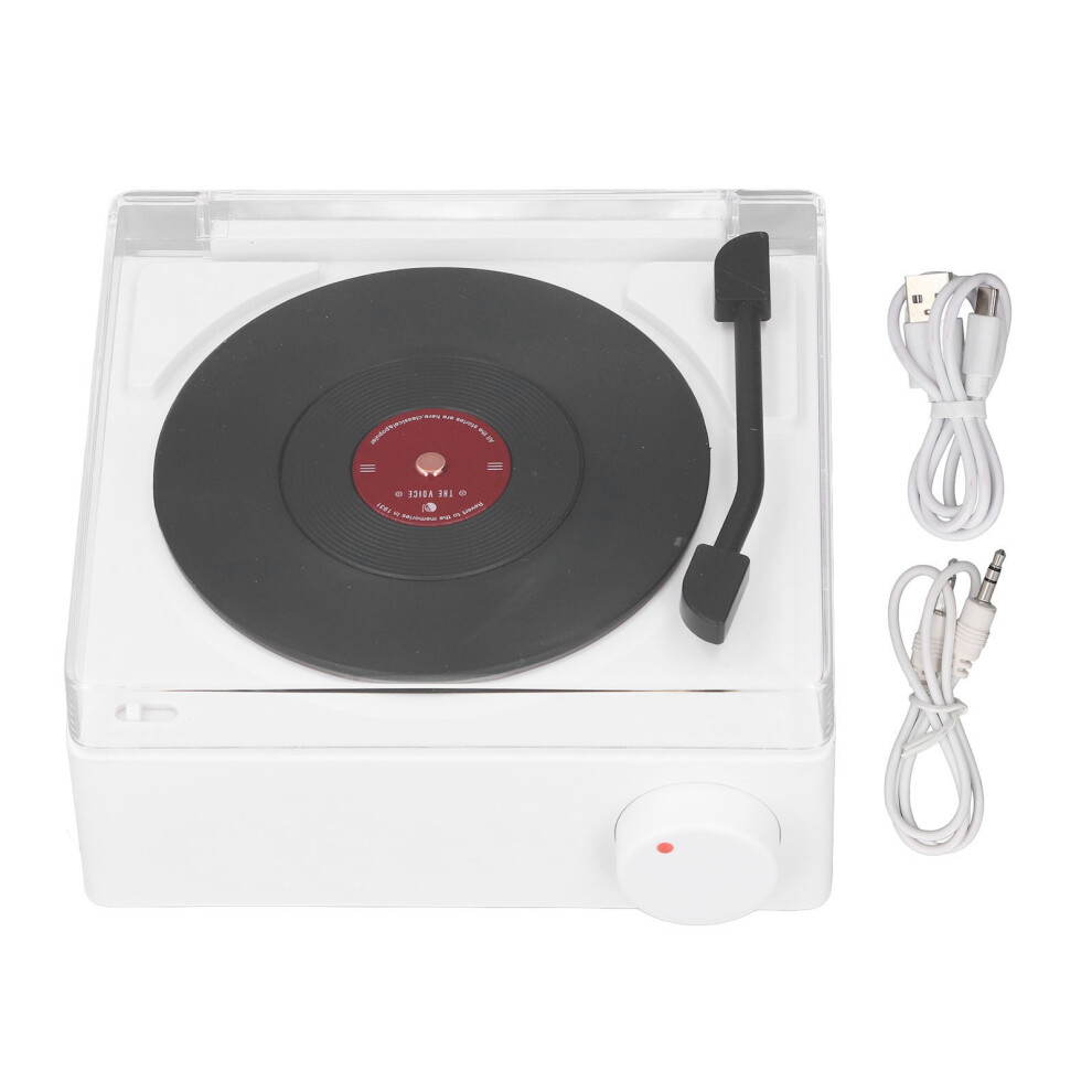 Retro Bluetooth Speaker With Clock Charging White 8130196294388