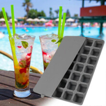 21 Cell Silicone Folding Ice Cell Ice Maker Container Folding Easy Release Ice Block Press Ice Box
