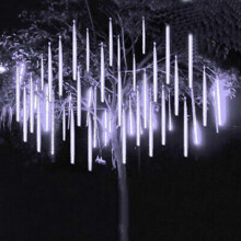 30CM Party LED Lights Shower Rain Snowfalls Christmas Tree Garden Outdoor