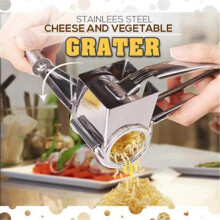 Stainless Steel Cheese Vegetables Grater Rotary Cheese Nut Spice Grater Shredder