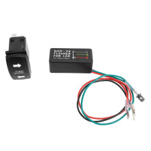 Rocker-Schalter 12/24V mit grüner LED-Blitzlampe für ATV UTV Wohnmobil Boot Motorrad