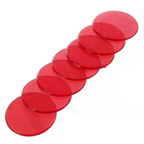 RTSHE-300st Klarröd Plast Bingo Chips 19Cm 1