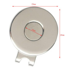 4 Stück Zinklegierung Silberne Scheiben-Ballmarkierer & Clips für Golf 25mm