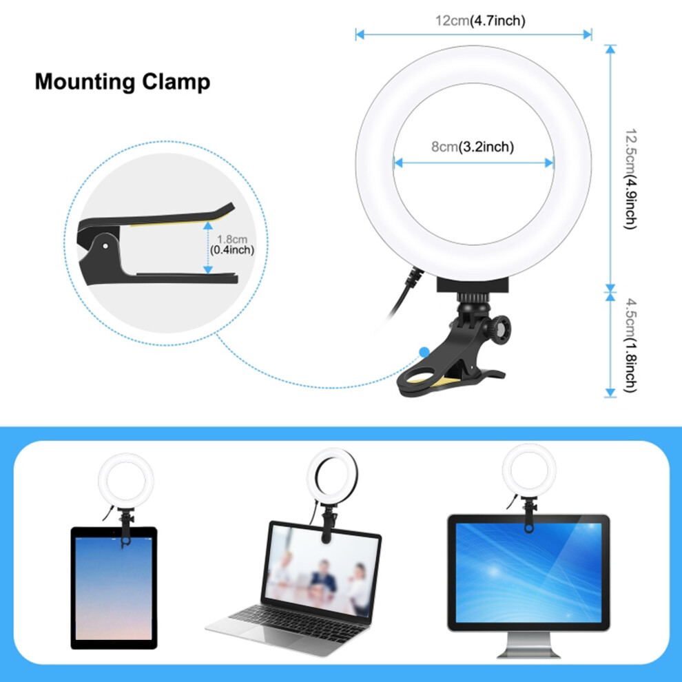 Puluz 12Cm/4.7In Usb Ring 3200-5600K Color Light 8130196298959