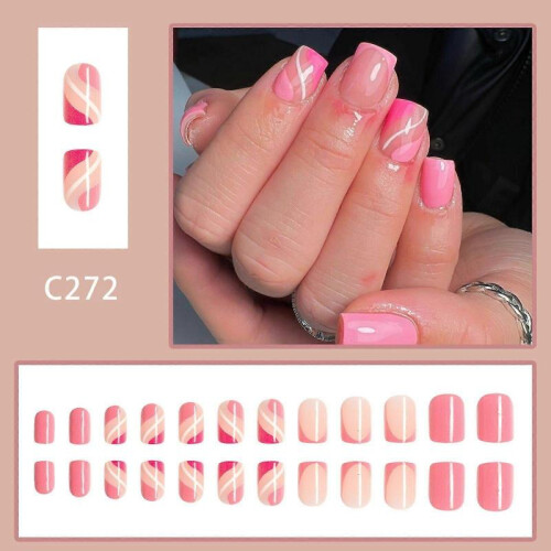Irregular Striped Nail Art 24pc Flye252642