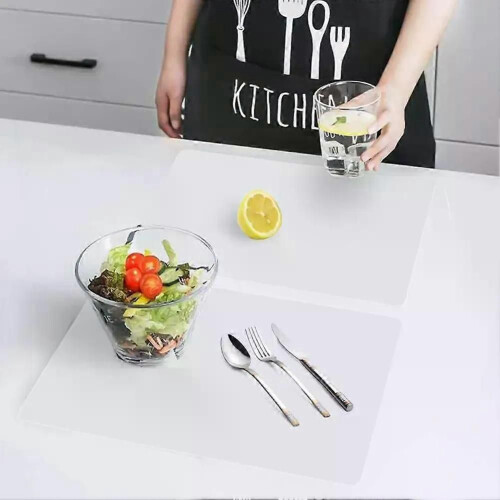 Transparentes Tischset aus Polyester für den Esstisch, Tischset, Tischset, Tischset, Tellermatte 1
