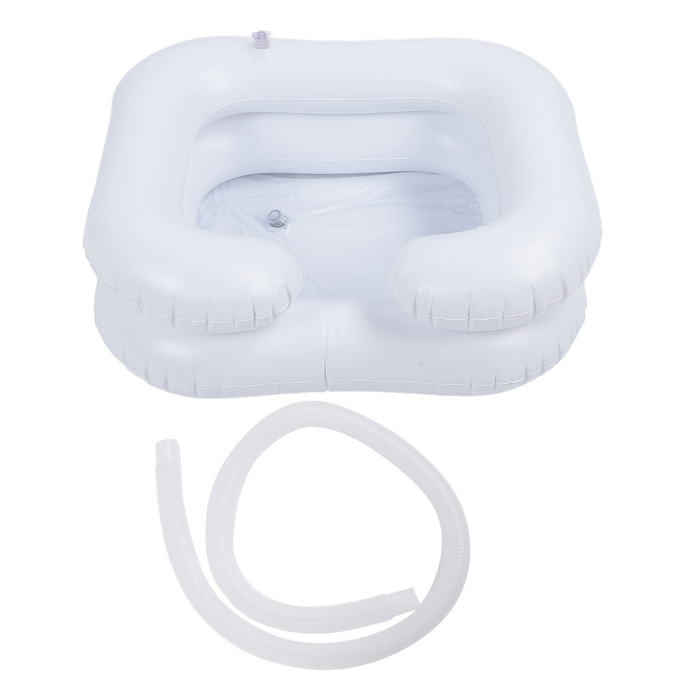 White Inflatable Shampoo Basin Pvc Portable Leakproof
