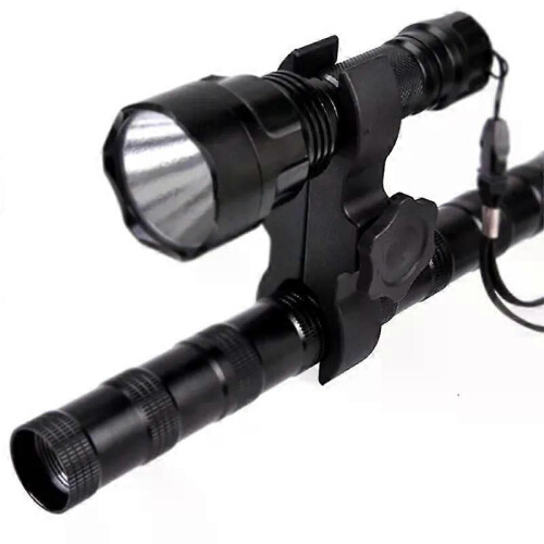 Päivitys LED-taskulamppukiinnike Flash-taskulamppupidike etuvalon pidike lyhty taktinen metsästys 2
