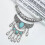Collane vintage etniche multistrato con nappe e gocce d'acqua per donna, stile boho, con perline blu 4