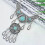 Collane vintage etniche multistrato con nappe e gocce d'acqua per donna, stile boho, con perline blu 3