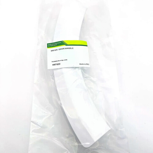 Poignée de porte blanche incurvée de rechange pour sèche-linge Siemens Electrolux (référence 497522) 2