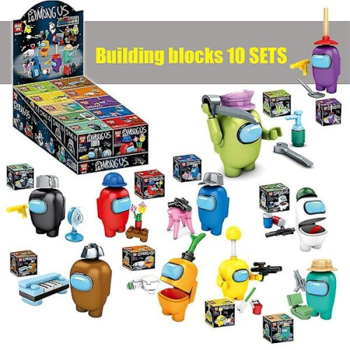 Kit de construction de figurines à assembler soi-même, lot de 10 pièces, poupées spatiales Among Us 2