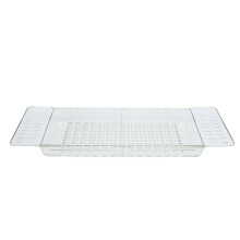 Clear Expandable Bathtub Tray PET Adjustable Water