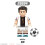 8er-Pack Fußballmannschaft Messi Neymar Bausteinfigur 5