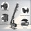 Metal Wall Mounting Light Stand Triangle Boom Arm 6