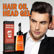 Men Hair Wax Gel with Comb 2-in-1 Men Hair Styling Gel with CombStyling Combs Men's Grooming Hair Gel Moisturizing Long Lasting Fast Build Hair Salon