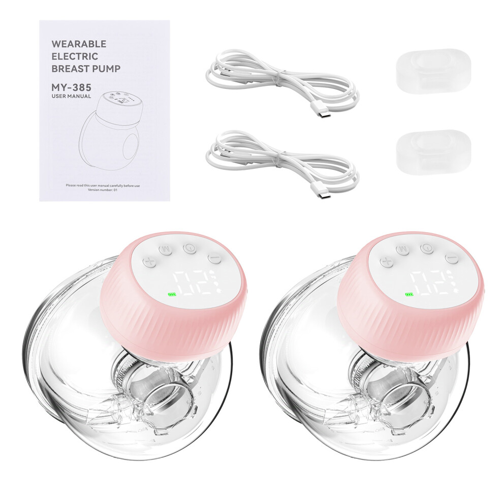 2 Pack Hands Free Wearable Breast Pump with 4