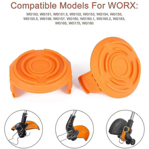 New Replacement Spool Lid Covers For Worx Trimmer (3-pack) 2