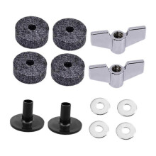 12x Cymbal Replacement Accessories Drum Cymbal Felts Pads Easy Installation Cymbal Stand Felts Wing Nuts for Cymbal Accessory