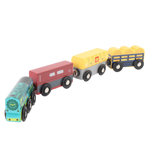 4pcs Wooden Train Set Railway Accessories 2