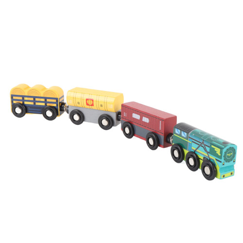 4pcs Wooden Train Set Railway Accessories 1