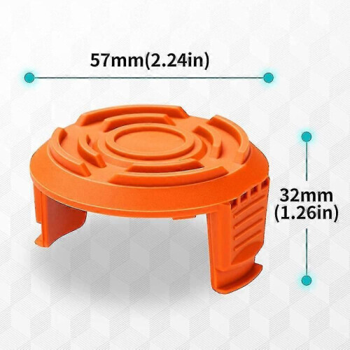 Worx Trimmer Replacement Spool Cap Covers (3 Pack) - Suitable For Worx Weed Eater xh 1