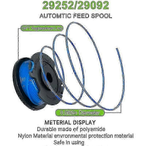 Greenworks Trimmer String Replacement - Automatic Feed Spool, Weed Eater Compatible, Durable ABS Cap, Easy Installation 1