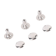 500 Sets 7x6mm Edelstahl-Einzelkopf-Nieten für Lederhandwerk Taschen Kleidung