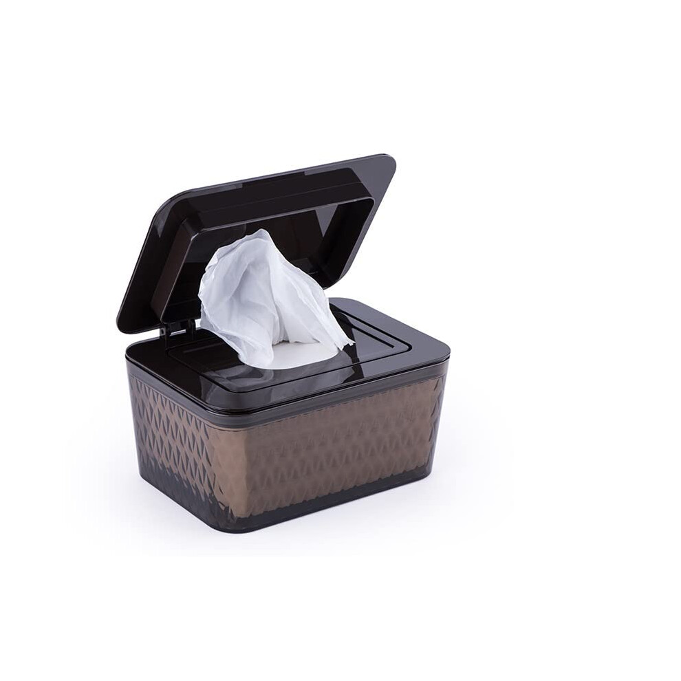 Wet Wipes Dispenser Storage Box Baby Wipes Case Dustproof Holder for Cloths, 12.5x17.5x9.5 cm, White