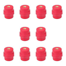 (SM30 6) 10Pcs 8mm Polyester Standoff Insulators Busbar Insulator Supporter Electrical Insulators Conical Busbar Block