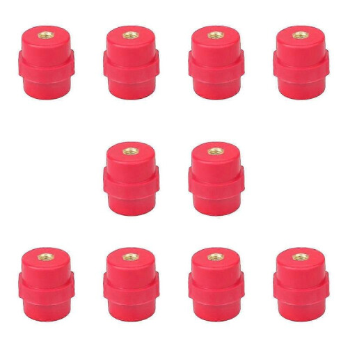 (SM30 6) 10Pcs 8mm Polyester Standoff Insulators Busbar Insulator Supporter Electrical Insulators Conical Busbar Block
