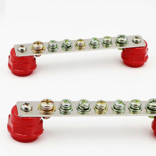 (SM7120) 10Pcs 8mm Polyester Standoff Insulators Busbar Insulator Supporter Electrical Insulators Conical Busbar Block 1
