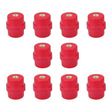 (SM40 8) 10Pcs 8mm Polyester Standoff Insulators Busbar Insulator Supporter Electrical Insulators Conical Busbar Block