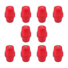 (SM7610) 10Pcs 8mm Polyester Standoff Insulators Busbar Insulator Supporter Electrical Insulators Conical Busbar Block