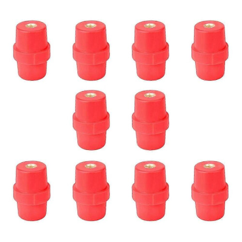 (SM51 10) 10Pcs 8mm Polyester Standoff Insulators Busbar Insulator Supporter Electrical Insulators Conical Busbar Block