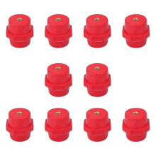 (SM7120) 10Pcs 8mm Polyester Standoff Insulators Busbar Insulator Supporter Electrical Insulators Conical Busbar Block