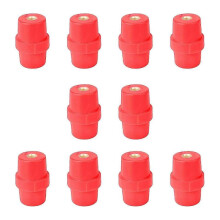 (SM51 8) 10Pcs 8mm Polyester Standoff Insulators Busbar Insulator Supporter Electrical Insulators Conical Busbar Block