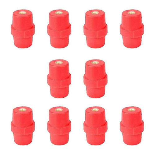(SM51 8) 10Pcs 8mm Polyester Standoff Insulators Busbar Insulator Supporter Electrical Insulators Conical Busbar Block
