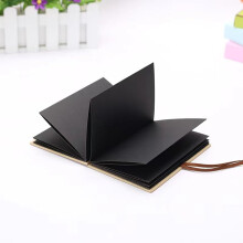 Folding Page Photo Album, Handmade DIY Scrapbook, Black Inner Pages, 5.9 x 8.3 Inches, Paste Style Craft Album