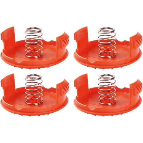 Pack Plastic Replacement Spool Cap Covers and Springs for Black and Decker Trimmer 1