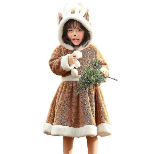 (M)Girls Khaki Elk Dress Zekai 1
