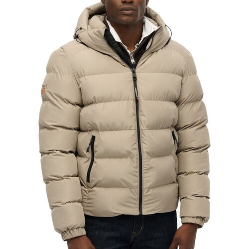 Superdry Doudoune Superdry Puffer Esportiva com Capuz - Bege Rameau 1