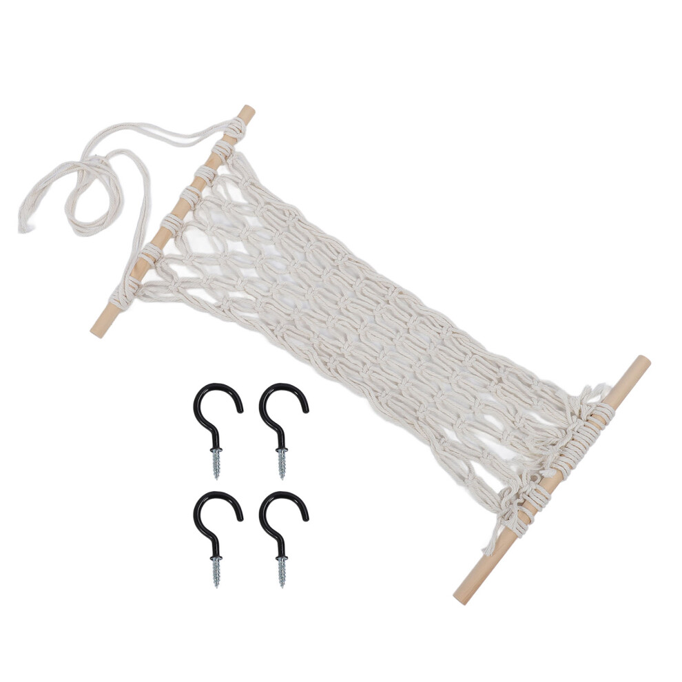Hanging Fruit Hammock with Hooks Hand Woven Under