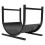 Firewood Storage Rack Fireside Wrought Iron Wood 7