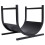 Firewood Storage Rack Fireside Wrought Iron Wood 4