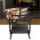 Firewood Storage Rack Fireside Wrought Iron Wood 11