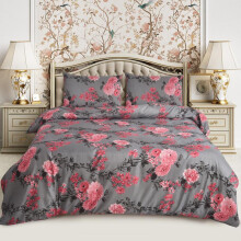 (104, Single) 4 Piece Bedding Set - Soft Brushed Microfiber Duvet Cover, Fitted Sheet & Pillowcases - Madrid Design, Printed, Complete Bed Sets in Single