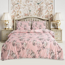 (113, Double) 4 Piece Bedding Set - Soft Brushed Microfiber Duvet Cover, Fitted Sheet & Pillowcases - Madrid Design, Printed, Complete Bed Sets in Single