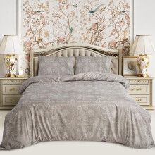 (114, King) 4 Piece Bedding Set - Soft Brushed Microfiber Duvet Cover, Fitted Sheet & Pillowcases - Madrid Design, Printed, Complete Bed Sets in Single